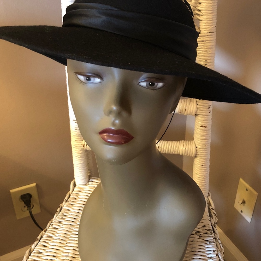 Vintage Michael Howard black wool hat USA